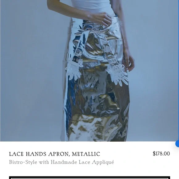 Gohar World Metallic LONG Apron - Picture 4 of 4